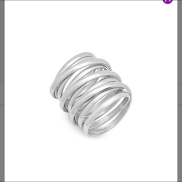 Stainless Steel Layered Wrap Ring - Picture 6 of 6